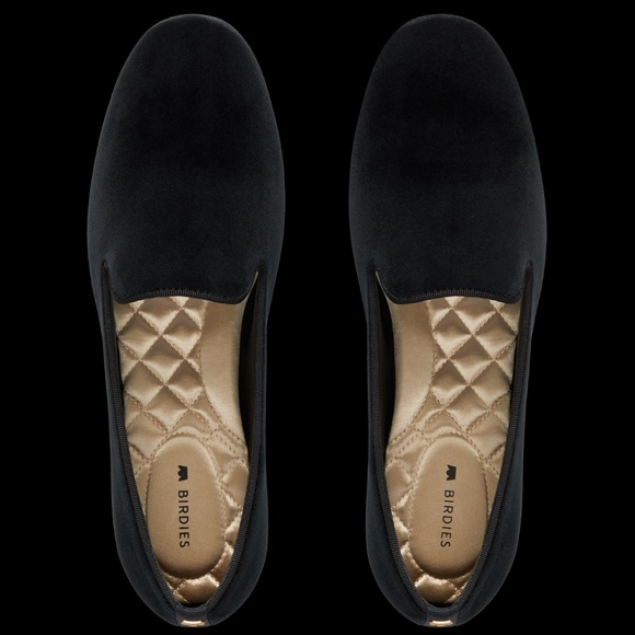 Birdies Shoes - Birdies The Starling - New Black Velvet. 7.5